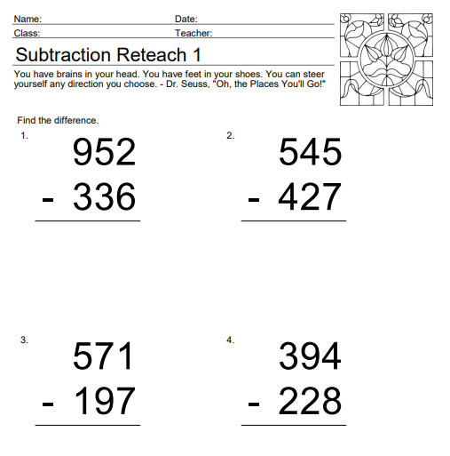 Triple Digit Subtraction Check For Understanding Educational Resource